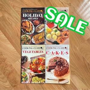 Vintage Cooking Class Cookbook Magazine Bundle of 4